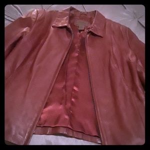 Red Leather Coat